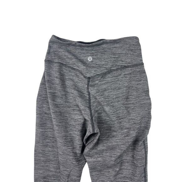 Lululemon Joggers Align Cropped Pants Heathered Black Size 2 Inseam 24" - Picture 4 of 6